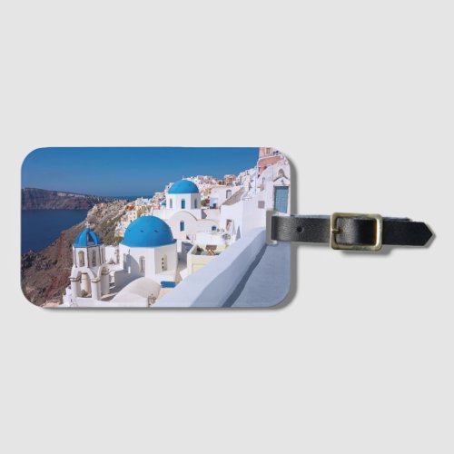 Oia village Santorini Poster Luggage Tag