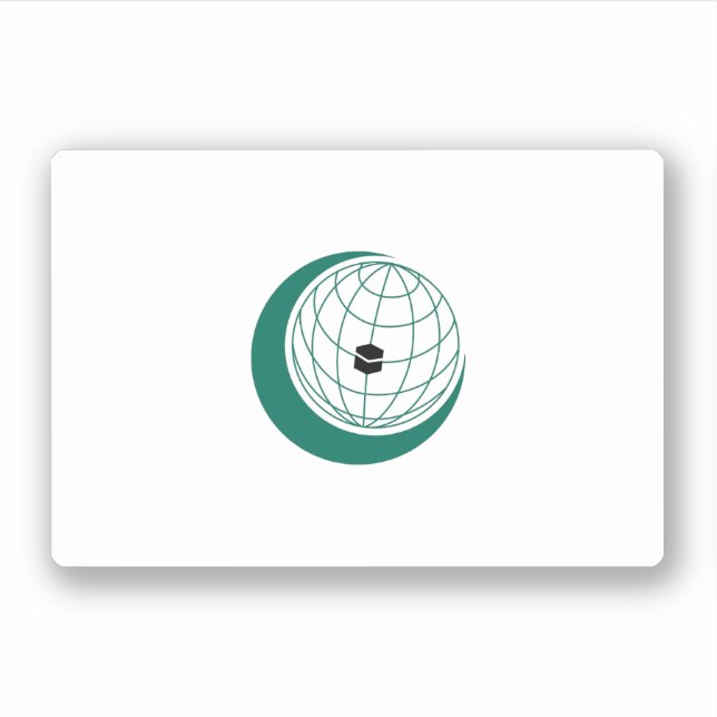 OIC - Organization of Islamic Cooperation Flag Sticker (Front)