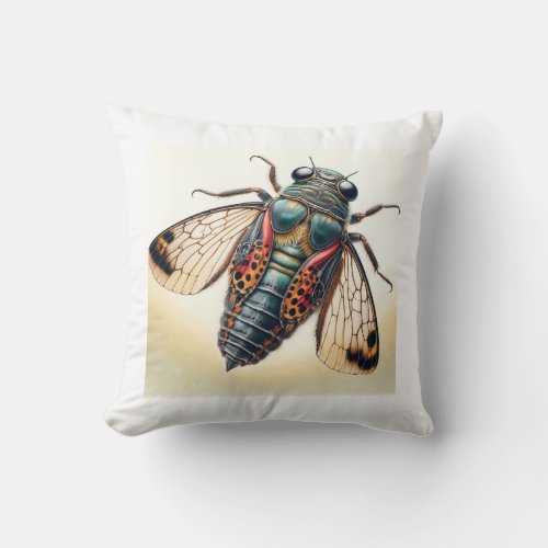 Oiceoptoma Insect 030724IREF120 _ Watercolor Throw Pillow