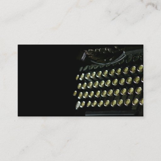 Customizable OId typewriter keyboard business card