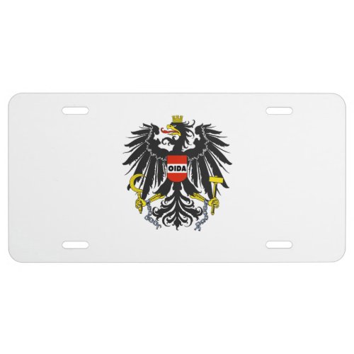 Oida Austria Austria Dialect Eagle License Plate