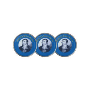 Oidhche Bhlas Burns Gaelic Blue-Color  Golf Ball Marker