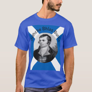 Oidhche Bhlas Burns Gaelic Grey-Color And Saltire T-Shirt