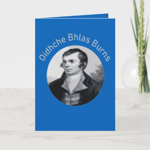 Oidhche Bhlas Burns Gaelic Grey-Color Holiday Card