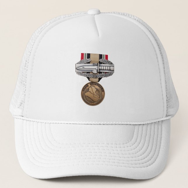 OIF Combat Action Badge Trucker Hat (Front)