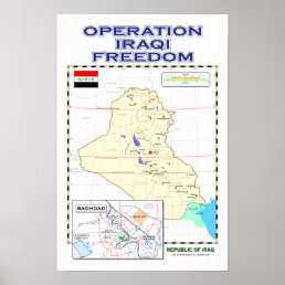 OIF - Iraq map poster
