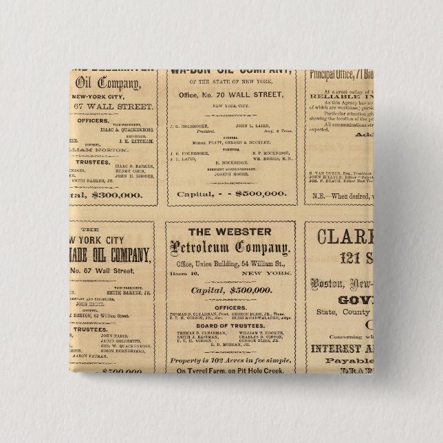 Oil Advertisements Button (Front)