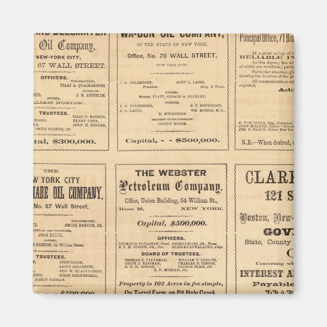 Oil Advertisements Magnet (Front)