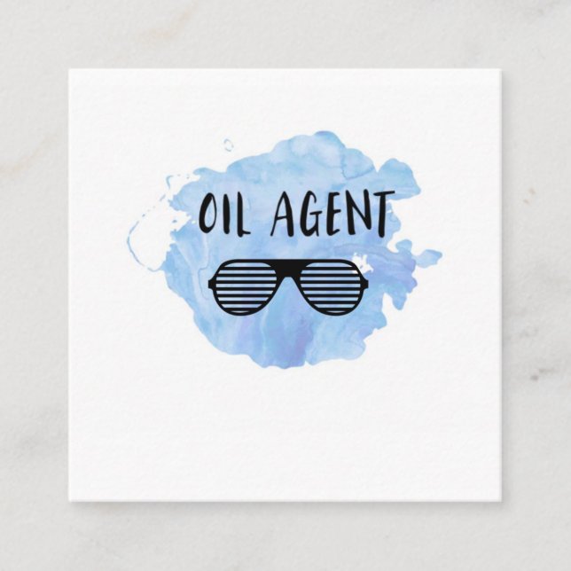 Oil Agent Square Business Card (Front)
