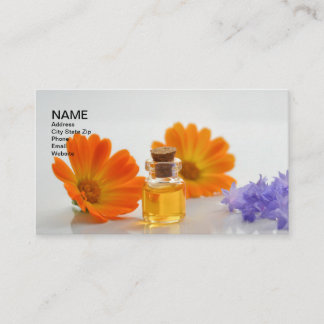 Oil and Flowers Business Card