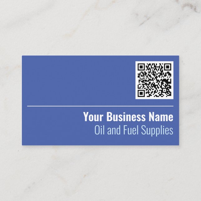 Oil and Fuel Supplies QR Code Business Card (Back)