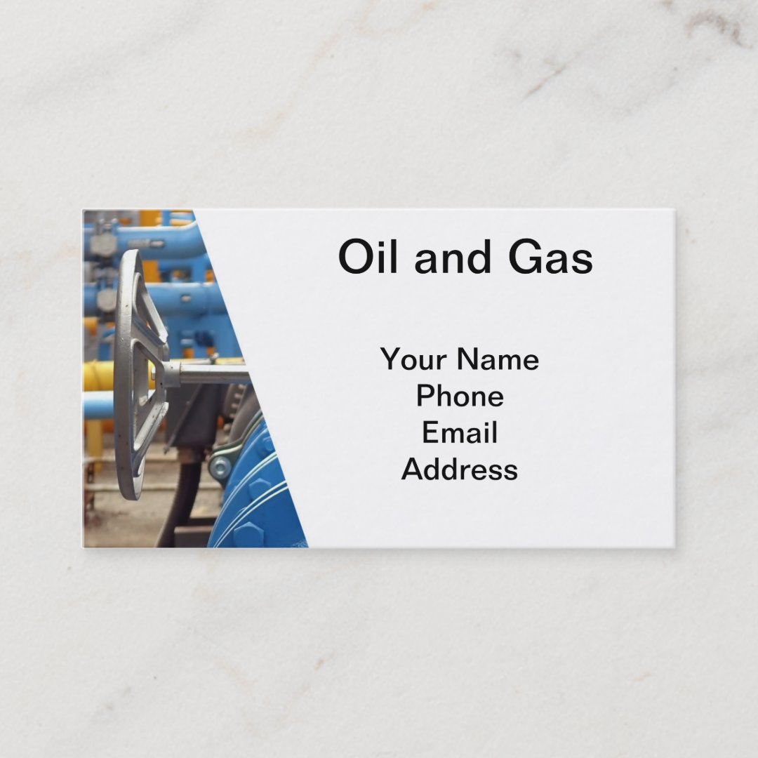 Oil and Gas Business Card Zazzle