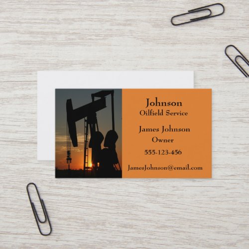 Oil And Gas Industry Business Cards