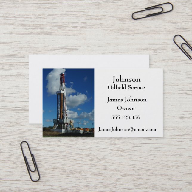 Oil And Gas Industry Business Cards (Front/Back In Situ)