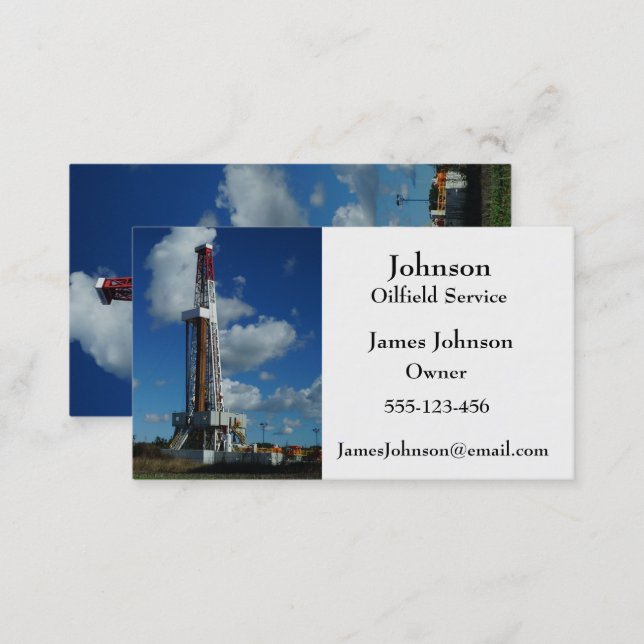 Oil And Gas Industry Business Cards (Front/Back)