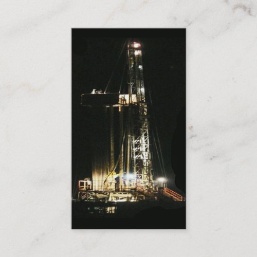 Oil And Gas Industry Business Cards Lit Rig