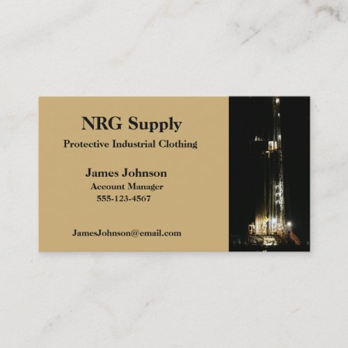 Oil And Gas Industry Business Cards Lit Rig