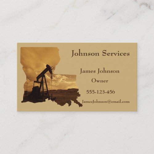 Oil And Gas Industry Business Cards Louisana