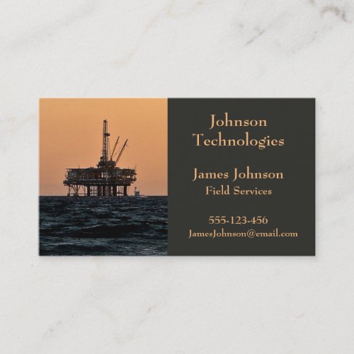 Oil And Gas Industry Business Cards Offshore