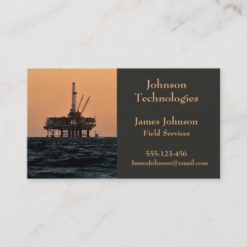 Oil And Gas Industry Business Cards Offshore