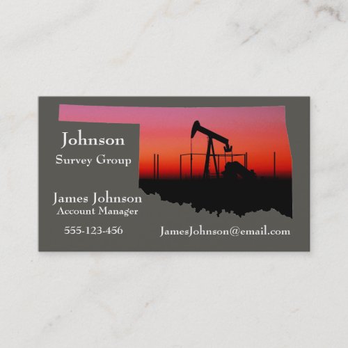 Oil And Gas Industry Business Cards Oklahoma