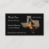 Oil And Gas Industry Business Cards Texas Shape 2 (Front)