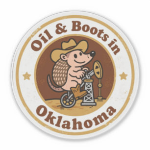 Oil & Boots_ Oklahoma Vintage Artwork Sticker