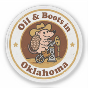 Oil & Boots_ Oklahoma Vintage Artwork Sticker