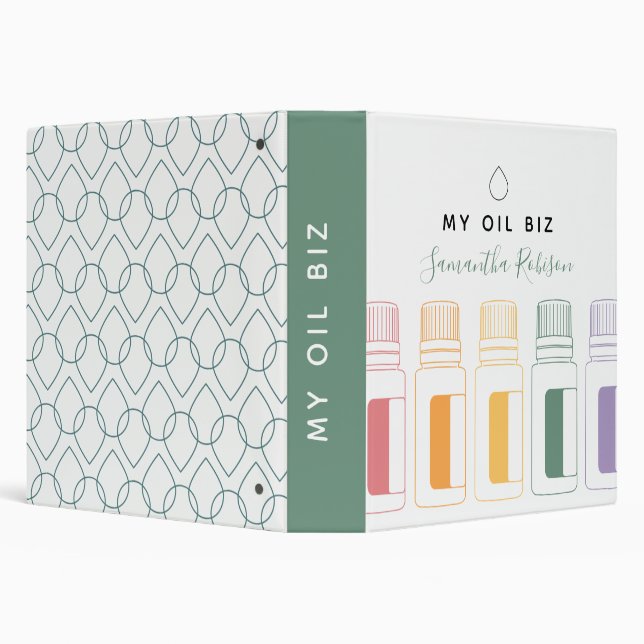 Oil Bottles Essential Oil Business 3 Ring Binder (Background)