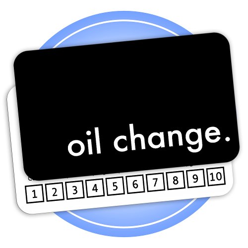 oil change loyalty punch card