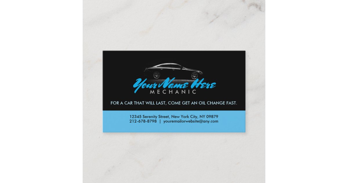 Oil Change Slogans Business Card Zazzle