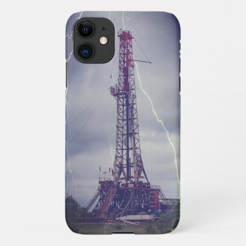 Oil Drilling Rig Lightning iPhone 11 Case