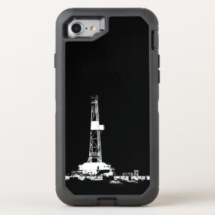 Oil Drilling Rig On Site in White OtterBox Defender iPhone SE/8/7 Case