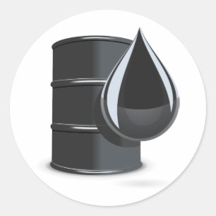 Oil Drum Classic Round Sticker