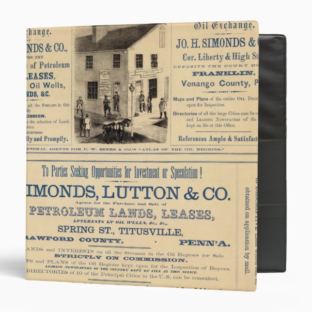 Oil Exchange, Simonds companies 3 Ring Binder (Front/Inside)