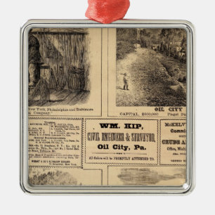 Oil farms metal ornament