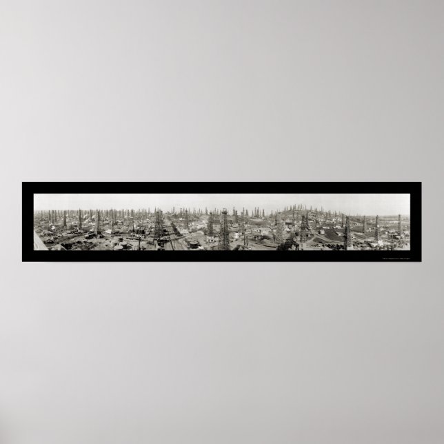 Oil Field Long Beach Photo 1923 Poster (Front)