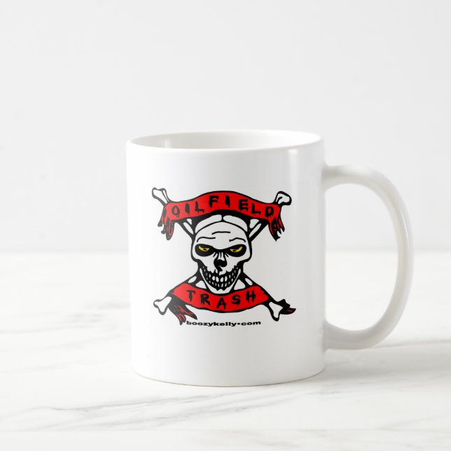 Oil Field Trash Skull & Crossbones  Mug (Right)
