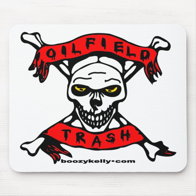 Oil Field Trash Skull  Mouse Mat (Front)
