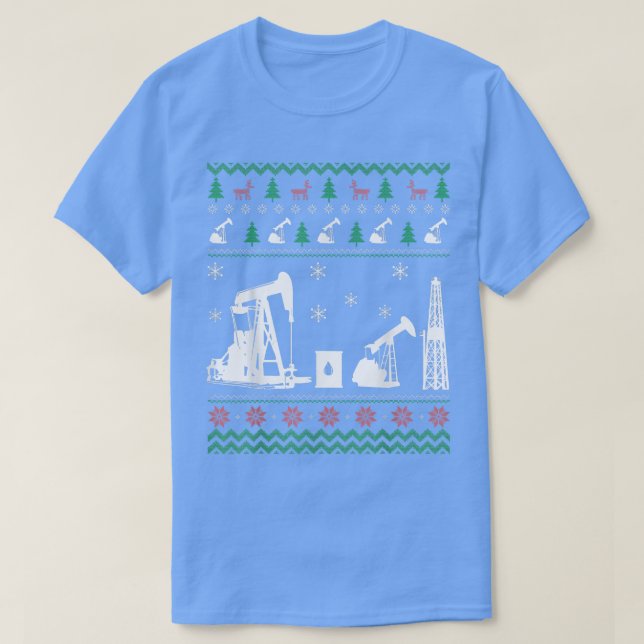 Oil Field Worker Ugly Christmas Sweater Funny Gift (Design Front)