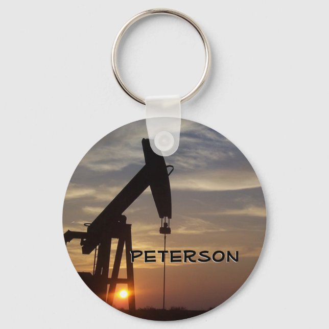Oil Fields monogram Keychain (Front)