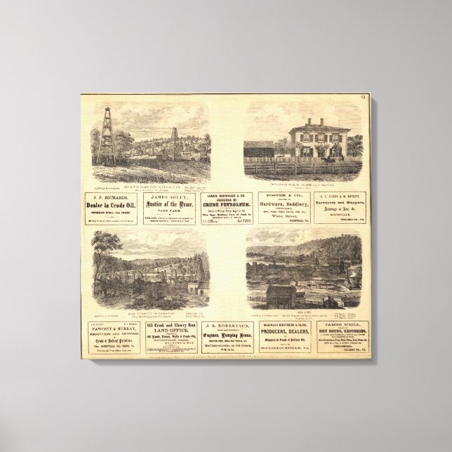 Oil fields, residence canvas print (Front)