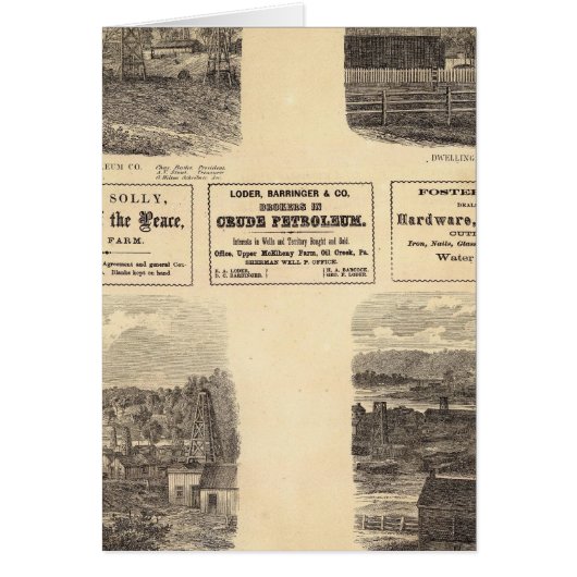 Oil fields, residence cards (Front)