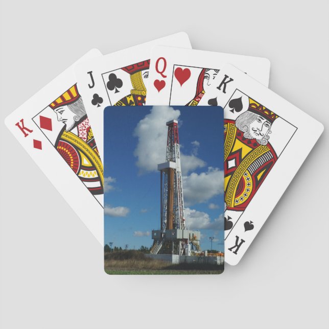 Oil Gas Rig Drilling Playing Cards (Back)