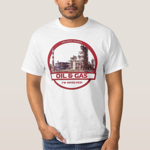 Oil  Gas _ White T_Shirt