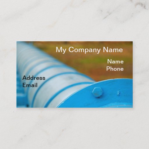 Customizable Oil, Gasoline and Heating Oil Pipeline Business Card
