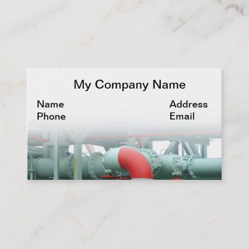 Oil, Gasoline and Heating Oil Pipeline Business Card Templates