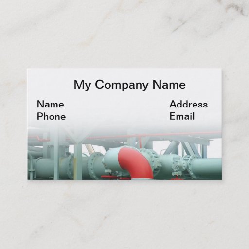 Customizable Oil, Gasoline and Heating Oil Pipeline Business Card Templates