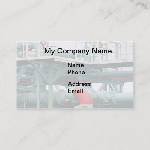 Oil, Gasoline and Heating Oil Pipeline Business Card Template