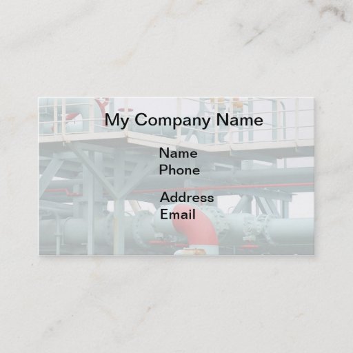 Customizable Oil, Gasoline and Heating Oil Pipeline Business Card Template